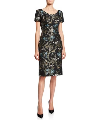 VESTIDO ZAC POSEN MANGA GORRA FLORAL JACQUARD FUNDA $1,890 talla 4/2 Foto 1 de 4