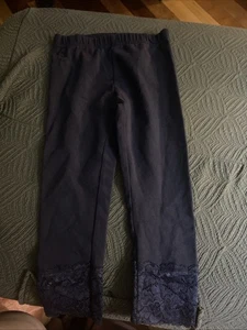 Polo Ralph Lauren Girls' Ribbed Stretch Leggings Navy Size 4T 4324 - Picture 1 of 5