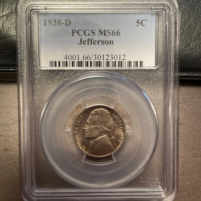 1938-D Jefferson Nickel 5 Cents Certified By PCGS MS66 Lightly Toned Beauty 22C - Image 1 of 3