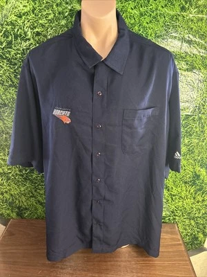 NBA Charlotte Bobcats Navy Full Button Up Polo Shirt With Pocket 3XL - Image 1 of 4