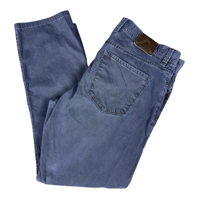 Pantalones de mezclilla Alberto color azul pana regular calce ajustado para hombre 36x34 azul elástico Foto 1 de 4