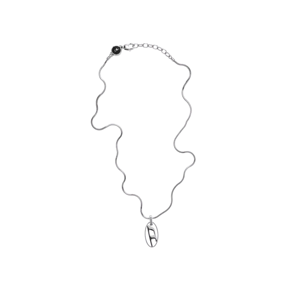 Collar colgante de plata de acero inoxidable Diesel Dx1342 Foto 1 de 1