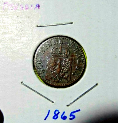 1865-A Prussia 1 Pfennig World Coin   - Image 1 of 4