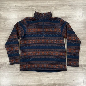 The North Face 1/4 Zip Fleece Jacket Mens Medium Fair Isle Aztec Tsillan Sweater - Picture 1 of 14