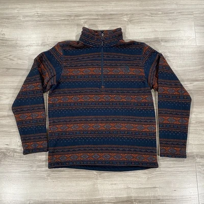 The North Face 1/4 Zip Fleece Jacket Mens Medium Fair Isle Aztec Tsillan Sweater - Image 1 of 4