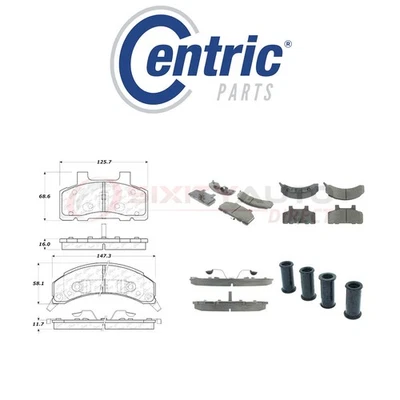 Centric Ceramic Disc Brake Pads w Shims for 1987-1991 Pontiac Bonneville pt Foto 1 de 4