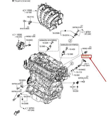Mazda 3 Schrägheck BP Motoröldrucksensor PX9R18541 NEU ORIGINAL - Image 1 of 2