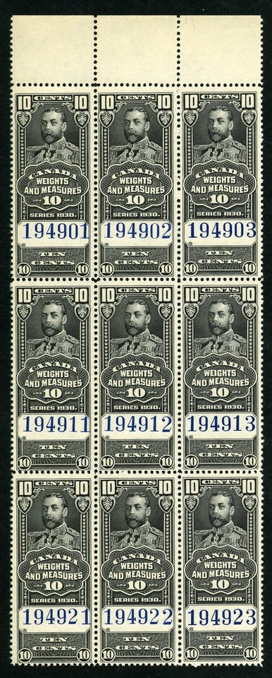 CANADÁ Ingresos FWM61 - NH - NEGRO de 9 - 10¢ Pesos y medidas negras (.069)  Foto 1 de 1