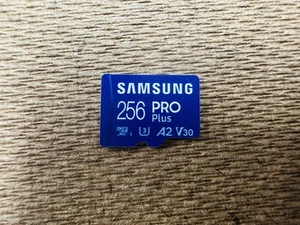 Tarjeta de memoria Samsung Pro Plus MicroSD 256 GB MicroSDXC hasta 100 MB/S muy buena 0E - Imagen 1 de 3