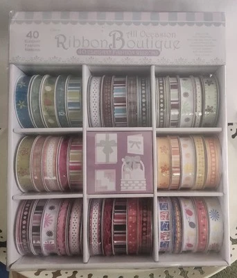 NIB Ribbon Boutique 40 Fashion Ribbons - Image 1 of 4