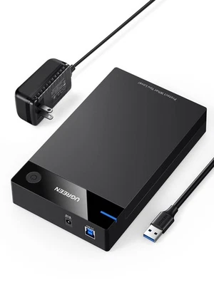 UGREEN 3.5-inch HDD Enclosure USB 3.2 Gen 1 2.5/3.5-inch SATA 3.0 Compatibl 267 - Image 1 of 4