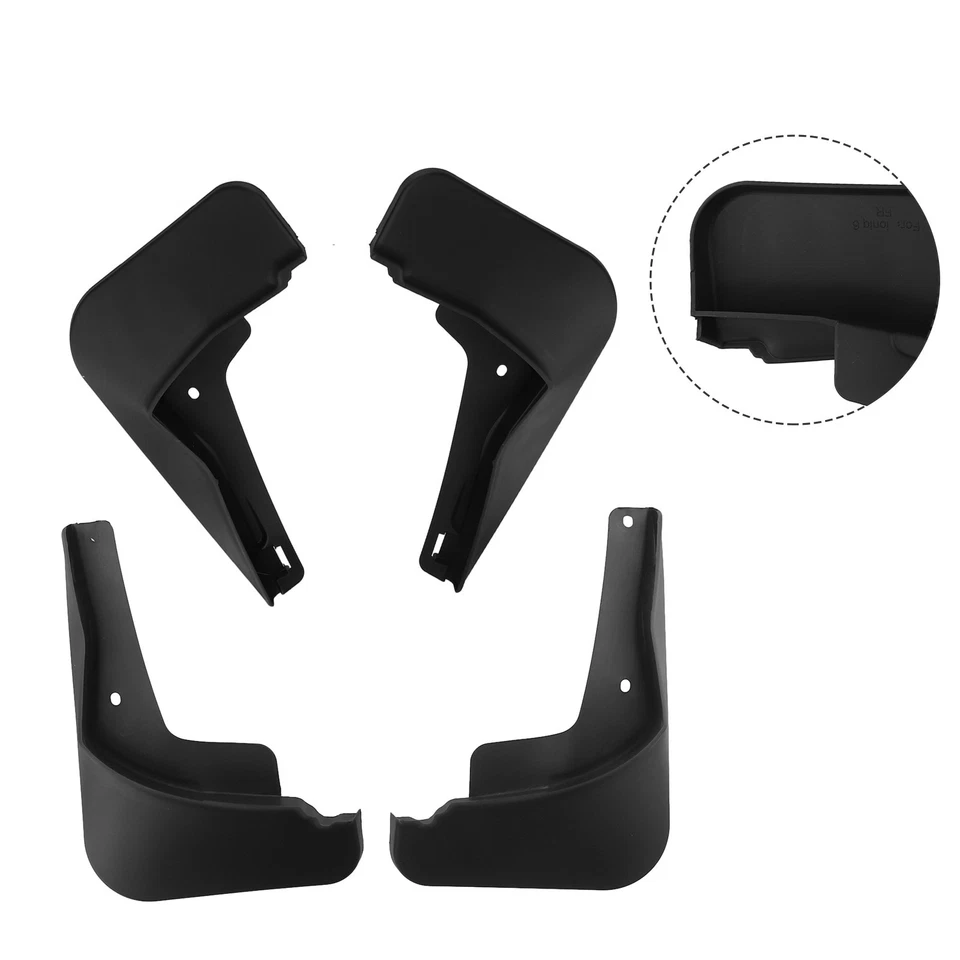Easy Installation Black Mud Flaps Guards for Hyundai Ioniq 6 2022+ Pack of 4 - Image 1 of 4