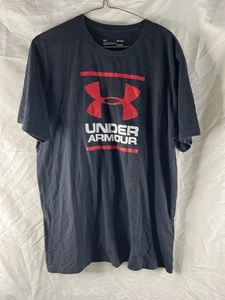 Under Armour T Shirt Mens Size L Large Cotton Blend Black Summer Heatsink - Picture 1 of 16