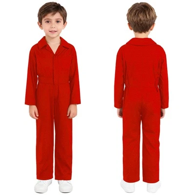 EE. UU. Niños Niña Mono Mecánico Traje de Caldera Traje de Vuelo Mono Disfraz de Halloween Foto 1 de 4