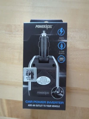 Inversor encendedor de cigarrillos Powerxcel 150 vatios coche Foto 1 de 4