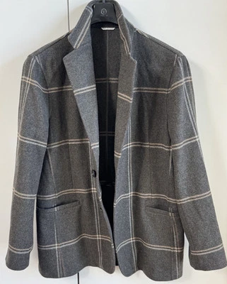 Armani Collezioni Jacket Sport Coat Blazer 46 Gray Plaid Double Vent Checkered - Image 1 of 4