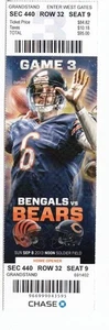 Boleto de los Chicago Bears vs Cincinnati Bengals 2013 8/09/13 Jay Cutler - Imagen 1 de 1