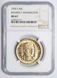 1950 S NGC MS-67 BOOKER T. WASHINGTON - A SPECIAL COIN - Picture 1 of 2