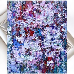 Pintura abstracta impasto técnica mixta pintura original óleo y acrílico-2 - Imagen 1 de 10