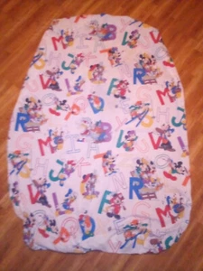 Mickey Mouse & Friends ABC Alphabet Vintage Twin FITTED Sheet / Pillow Case - Picture 1 of 5