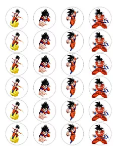 24 Dragon Ball Sticker Labels for Bag Lollipop Birthday Party Favors Rewards - Picture 1 of 1