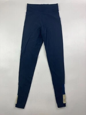 Leggings deportivos para mujer Reebok S azul marino con detalles de malla en el tobillo y bronceado Foto 1 de 4