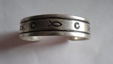 Nice Vintage Mexico Navajo Style Sterling Silver Cuff Bracelet