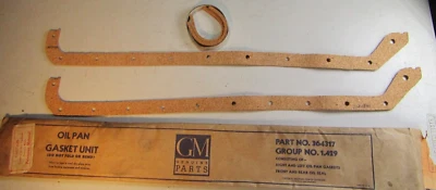 1955-1958 Chevrolet GM Cork Oil Pan Gasket set p/n 364317 Group # 1.429 - Image 1 of 2