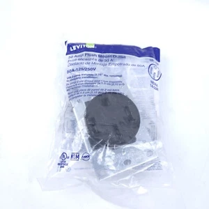 Leviton Flush Mount Power Outlet Receptacle Nema 14-50R 3P 4W 50 Amp 125/250V - Picture 1 of 3