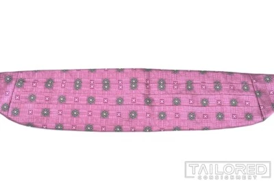 Robert Talbott Rosa Geométrico 100% Seda Hombre Plisado Cummerbund Foto 1 de 3