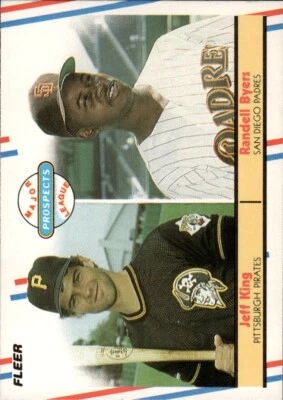 1988 Fleer #653 Jeff King / Randall Byers Rookie - Image 1 of 2