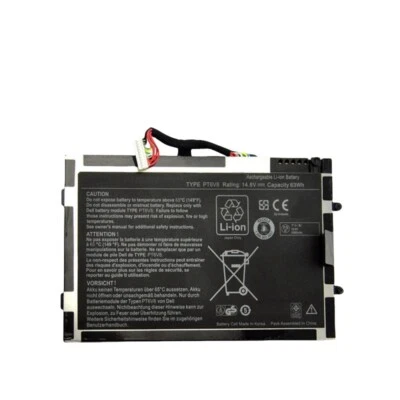 电池 63Wh 适用于戴尔 Alienware M11x M14x R1 R2 R3 8P6X6 08P6X6 T7YJR PT6V8 — 第 1/2 张图片