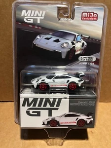 1/64 MINI GT MIJO EXCLUSIVES PORSCHE 911 GT3 RS WHITE PYRO AND RED ACCENTS - Bild 1 von 2