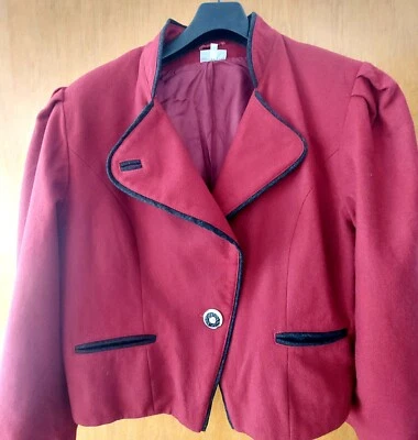 Trachtenmode Country line, Janker und Rock, Set, Größe 44, Mohnrot, Wollmischung - Bild 1 von 4