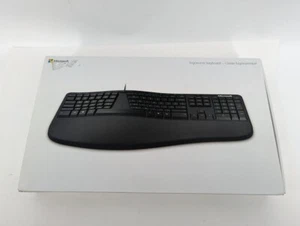 Microsoft LXM-00001 USB 2.0 Ergonomic Keyboard for Windows 10 - Black - Picture 1 of 3