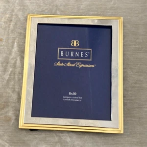 Vintage Ornate GOLD & SILVER Tone Metal Picture Frame for 8x10"  Photo - New! - Picture 1 of 2