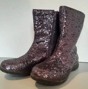Botas para mujer Joan Joyce púrpura lentejuelas talla 7,5 - Imagen 1 de 10