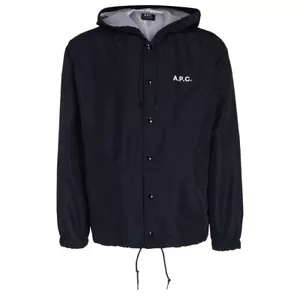 A.P.C. Greg navy blue hooded light nylon blouson jacket Size XL authentic APC - Picture 1 of 12
