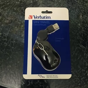 Verbatim 98113 Go Mini Travel Commuter Series Accs Usb 2.0 Optical Mouse Black - Picture 1 of 2