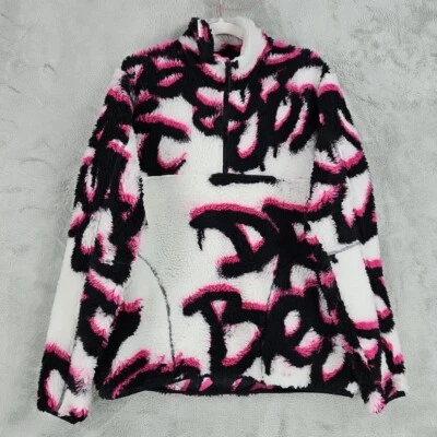 ASOS 4505 Ski & Snow Anorak Jacket Mens Size S Oversized Graffiti Sherpa 1/2 Zip - Image 1 of 4