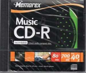 2 X MEMOREX Music CD-R AUDIO 80 min Blank CD-R Digital Audio Neuf New Neu - Foto 1 di 2