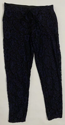 Pantalones de encaje Romeo & Juliet Couture para mujer azul negro L Foto 1 de 4