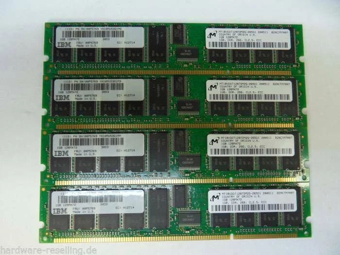 IBM RS6000 RS/6000 pSeries 4GB Memory p615 p520 4445 - IBM FRU 00P5769 - Bild 1 von 1