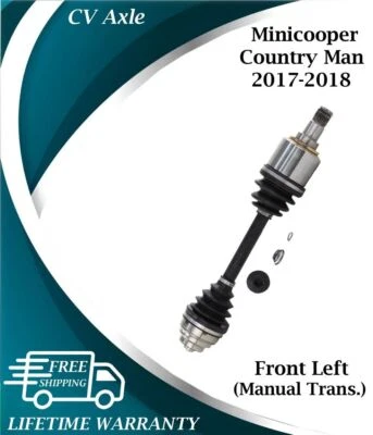 New OE Front Left CV Axle For 2017-2018 Mini Cooper Countryman Lifetime Warranty - Imagem 1 de 4