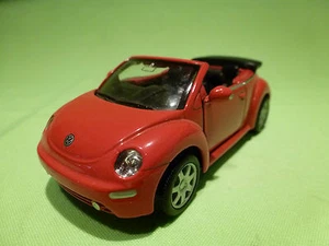 WELLY 2362 VW VOLKSWAGEN NEW BEETLE CONVERTIBLE KAFER -RED 1:34?- GOOD - 522 - Imagen 1 de 6