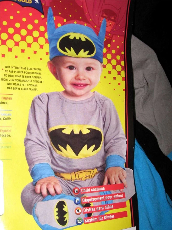 Новый с Ярлыками ~ BATMAN DC Super Friends младенца Baby костюм на Хэллоуин рубины 6-12 месяцев - Изображение 1 из 1