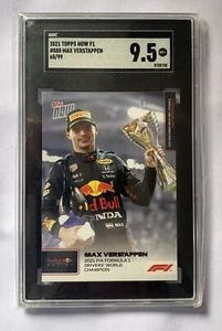 Max Verstappen 2021 Topps Now Formula 1 2021 Champion #80 60/99 CSG 9.5 GEM MT - Picture 1 of 3