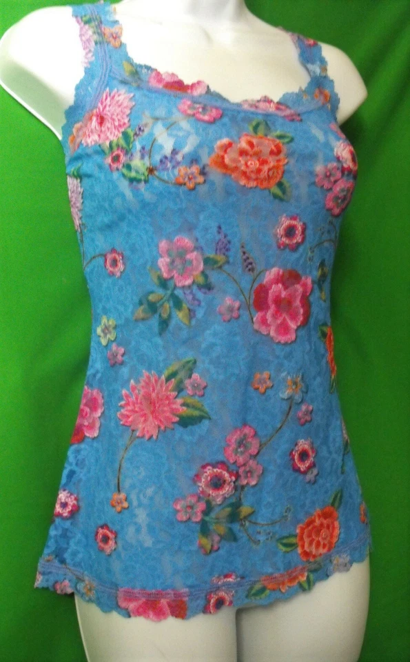 NEW HANKY PANKY 3W4252 JANIS FLORAL MADE IN USA LACE CAMISOLE S - Image 1 of 1