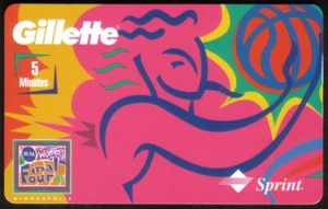 Tarjeta telefónica NCAA Gillette 1995 torso abstracto (rosa) para mujer AT:Aw (882) ESPECIMEN - Imagen 1 de 2