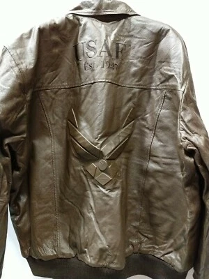 The Bradford Exchange US Air Force Orgullo Cuero Repujado Chaqueta Bombardero Talla 2XL Foto 1 de 4
